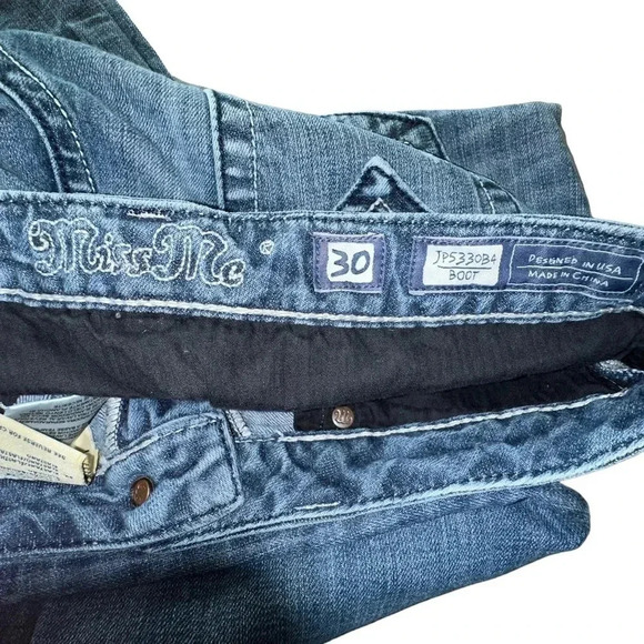 Miss Me Denim Boot Cut Jeans with Embellished Pockets - Picture 5 of 7